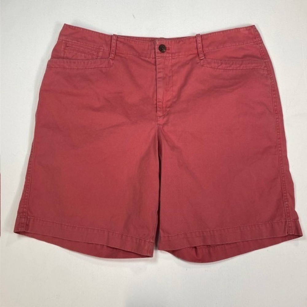 Lauren Jeans Co Ralph Lauren Coral Pink Cotton Chino Shorts Womens 14 Mid Rise